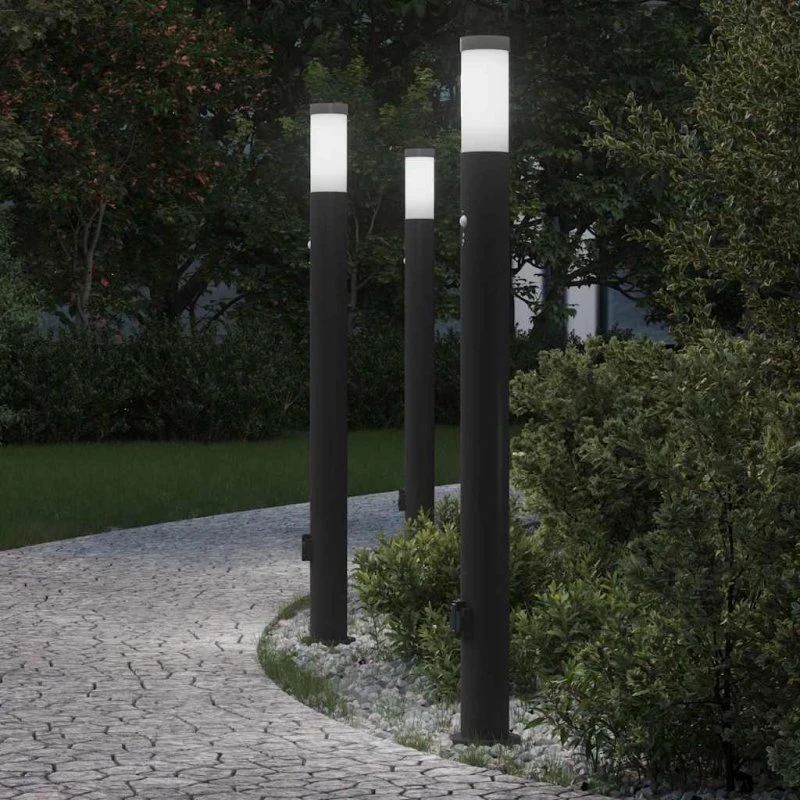 vidaXL Pullertlamper 110 cm med sensor og stikkontakt, 3 stk.