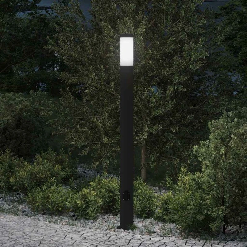 vidaXL Pullertlampe 110 cm i rustfrit stål med stikkontakt