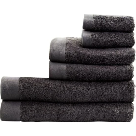 By Borg Mørkegrå håndklædepakke 6 stk. 500 g/m²