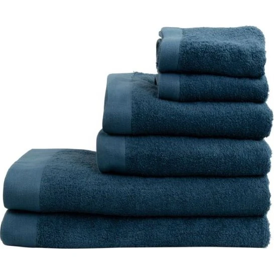 By Borg mørkeblå håndklædepakke 6 stk. (500 g/m²)