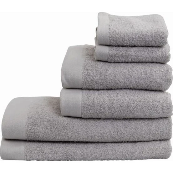 By Borg Lysegrå håndklædepakke 6 stk. 100% bomuld