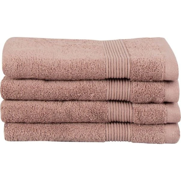 GOTS økologisk gæstehåndklæde 40x60 cm - Støvet rosa