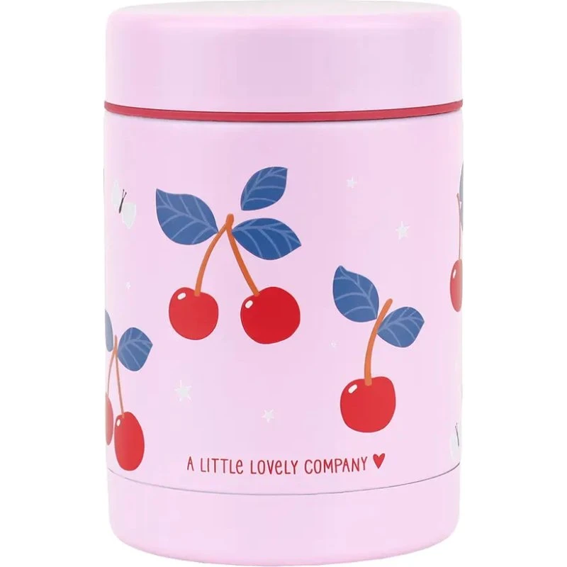A Little Lovely Company Rustfrit stål opbevaringsbeholder - Cherries