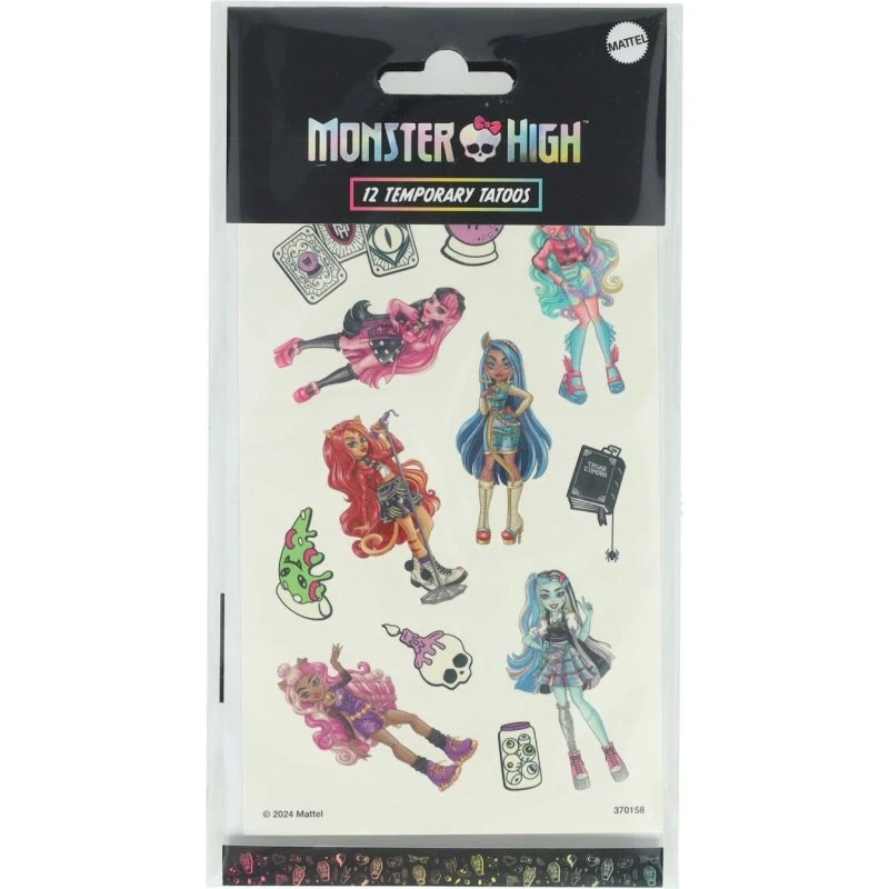Monster High Tatoveringer til Børn - 12 stk.