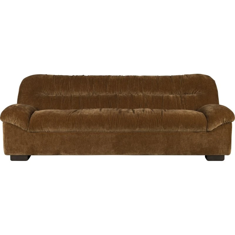 Dutchbone Douglas sofa i cognac fløjl og træ