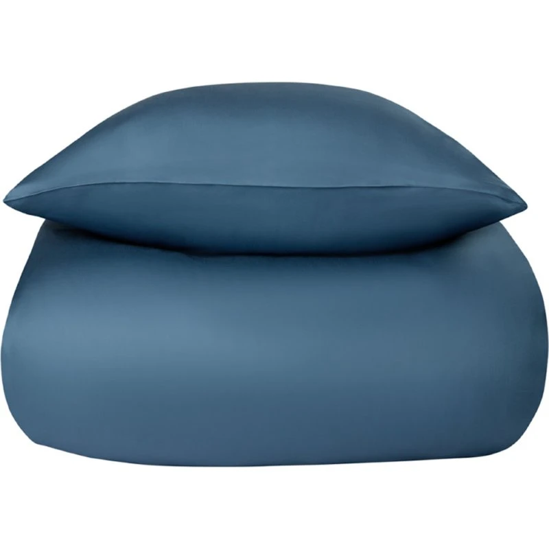 Bambus sengetøj 140x200 - Blå satinvævet (Nature By Borg)