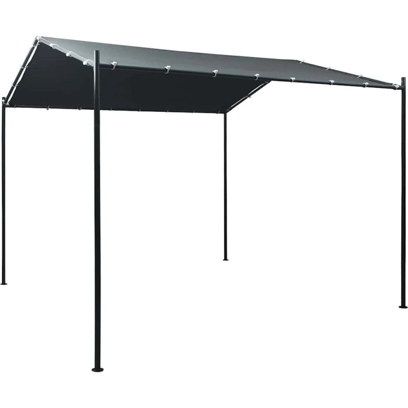 vidaXL Havepavillon 3x3 m - Stål, Antracitgrå
