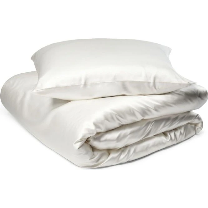 Silkesengesæt 140x200 cm i 100% morbærsilke - Hvid