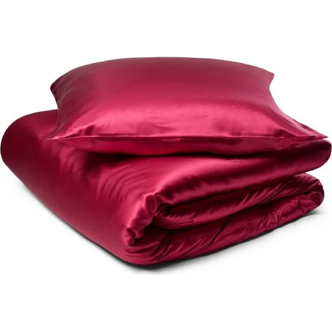 Silke sengetøj 200x220 - Mørk pink 100% morbærsilke