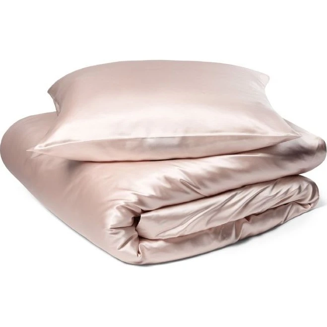 By Borg silke sengetøj 240x220 – støvet lyserød