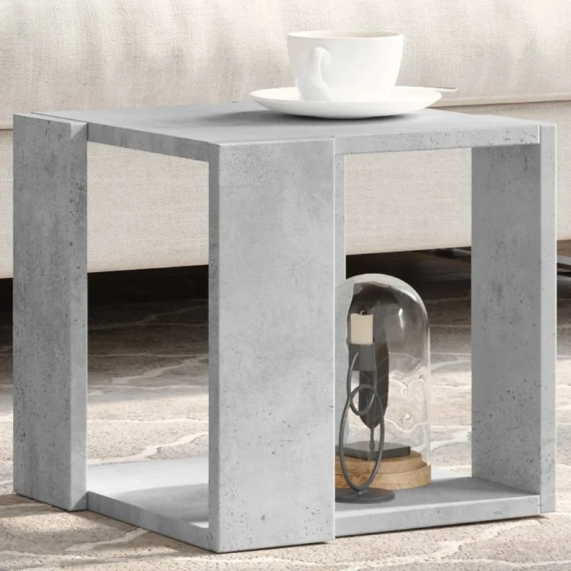 vidaXL Sofabord 32x32x30 cm i konstrueret træ, betongrå