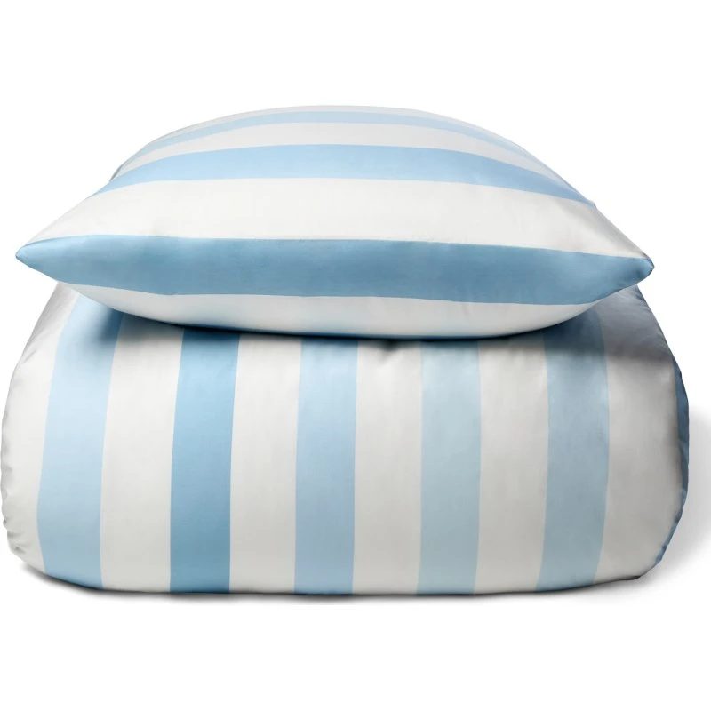 Bambus sengesæt King Size 240x220 – Blå striber, 100% bambus