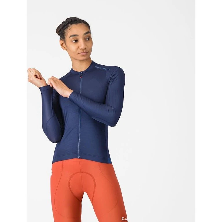 Castelli Espresso 2 W LS Jersey - Belgian Blue - M