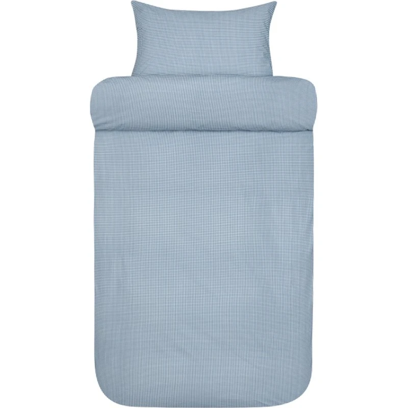 Høie Frans sengesæt 140x220 cm – Blå ternet, ekstra fin bomuld
