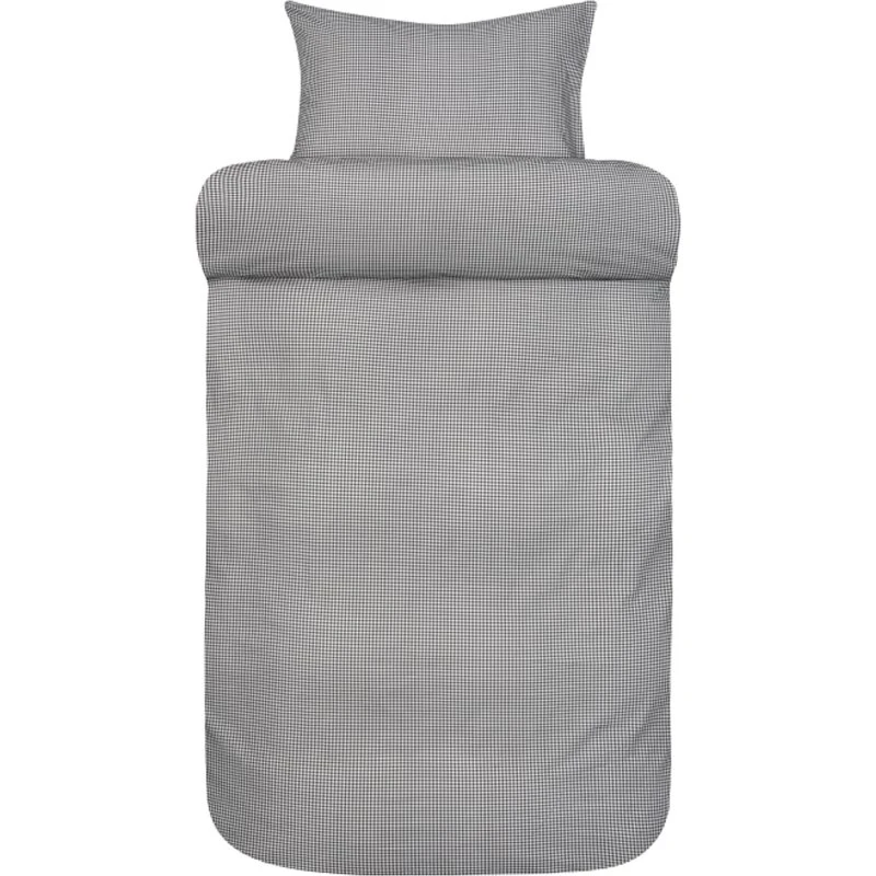 Høie Frans sengesæt 140x220 cm – Sort ternet, 100% bomuld