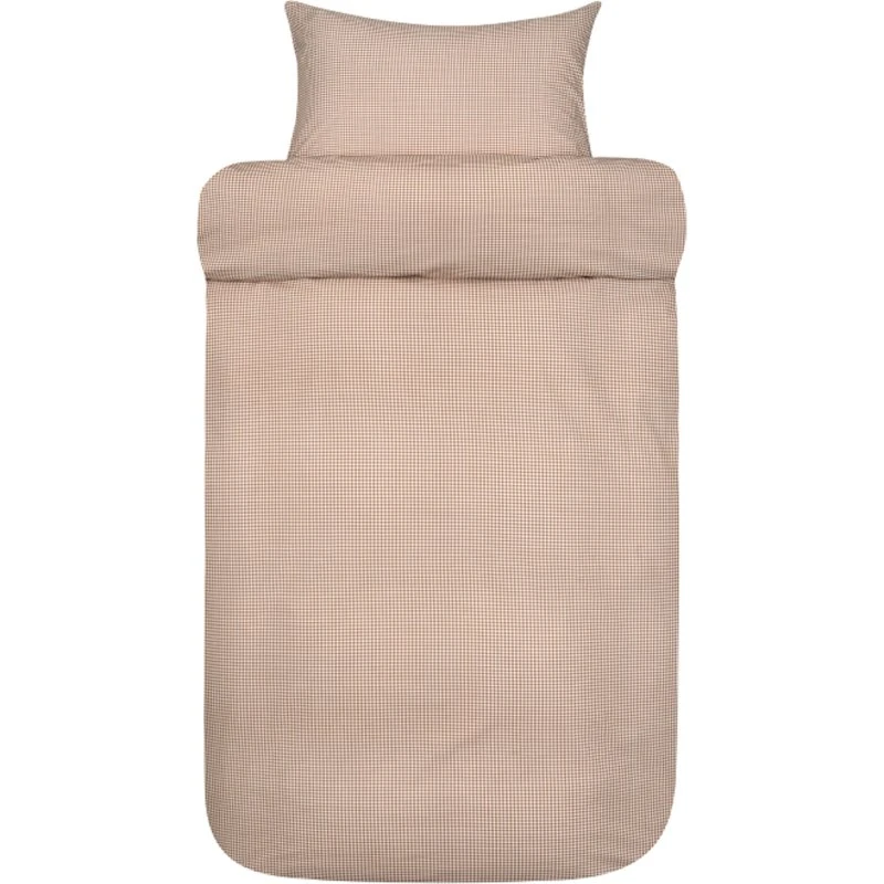 Høie Frans sengesæt 140x220 cm – ekstra fin bomuld, brune tern