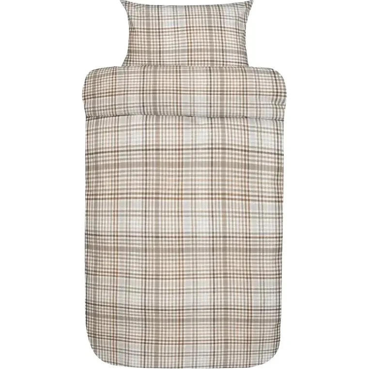 Høie David flonel sengesæt 140x200 cm – brun