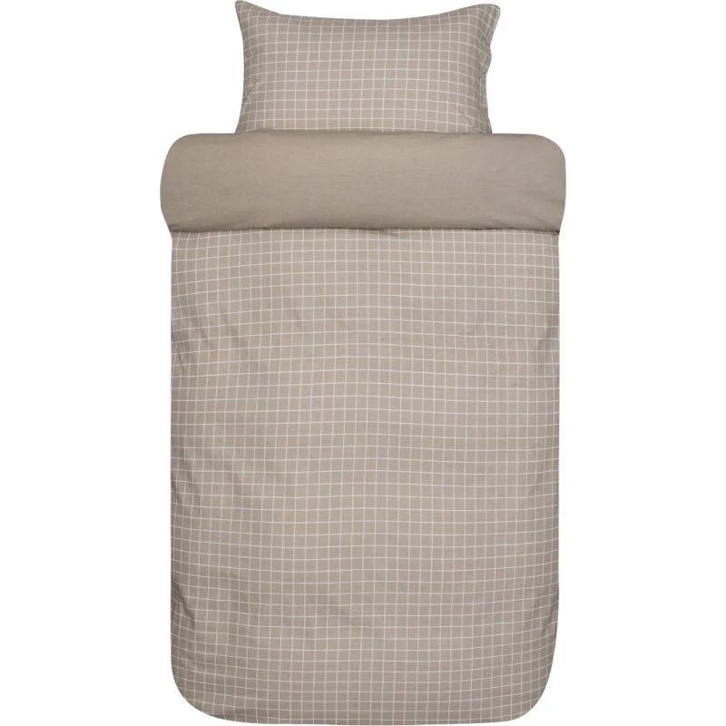 Høie Flonel sengetøj 140x200 Storm Beige (100% bomuld)