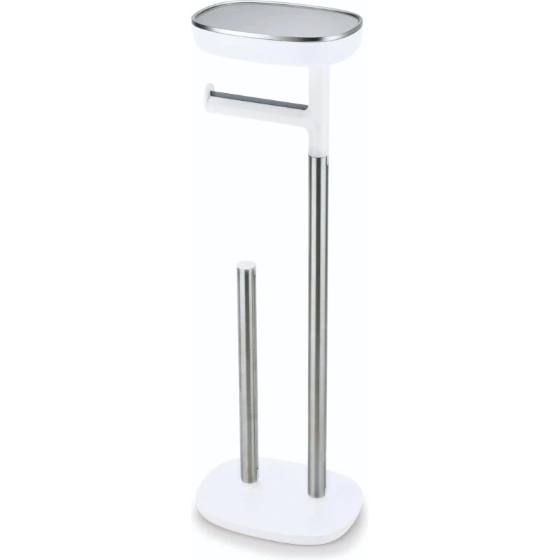 Joseph Joseph Easystore toiletpapirholder - rustfrit stål/hvid, 4 ruller