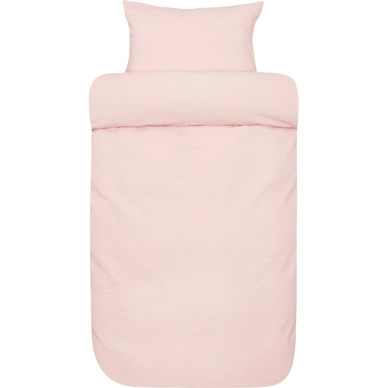 Høie Sanna krepp sengetøj 140x220 - Lyserød, 100% bomuld