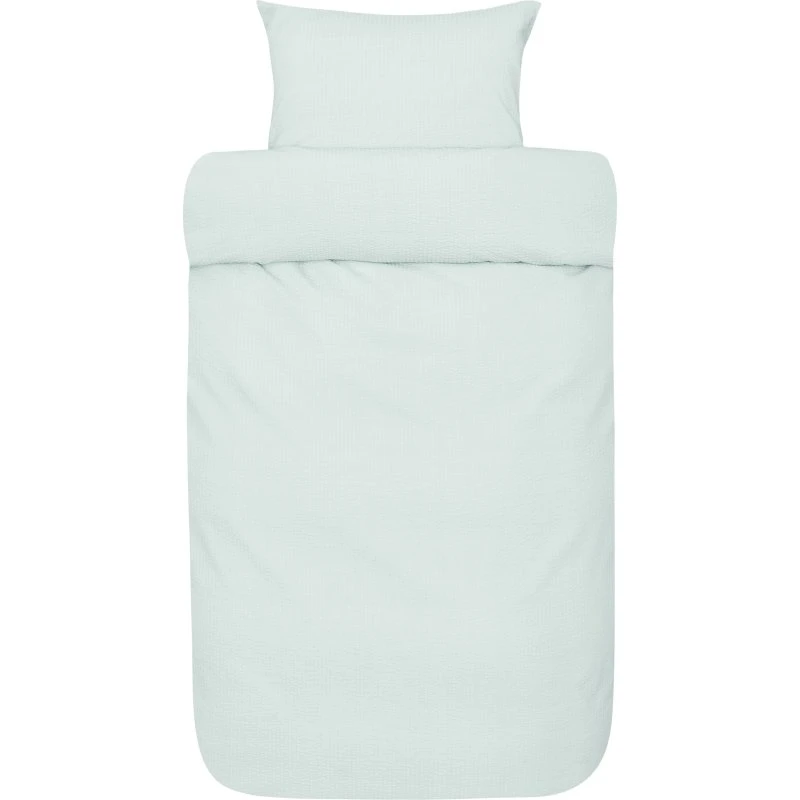 Høie Sanna lyseblåt krepp sengesæt 140x200 (100% bomuld)