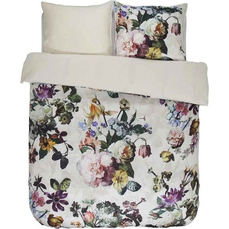 Essenza Fleur Ecru sengetøj 200x200 cm - bomuldssatin