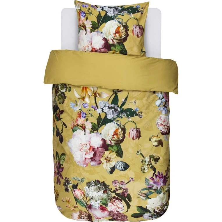 Essenza Fleur sengesæt 140x220 cm – Golden Yellow, bomuldssatin