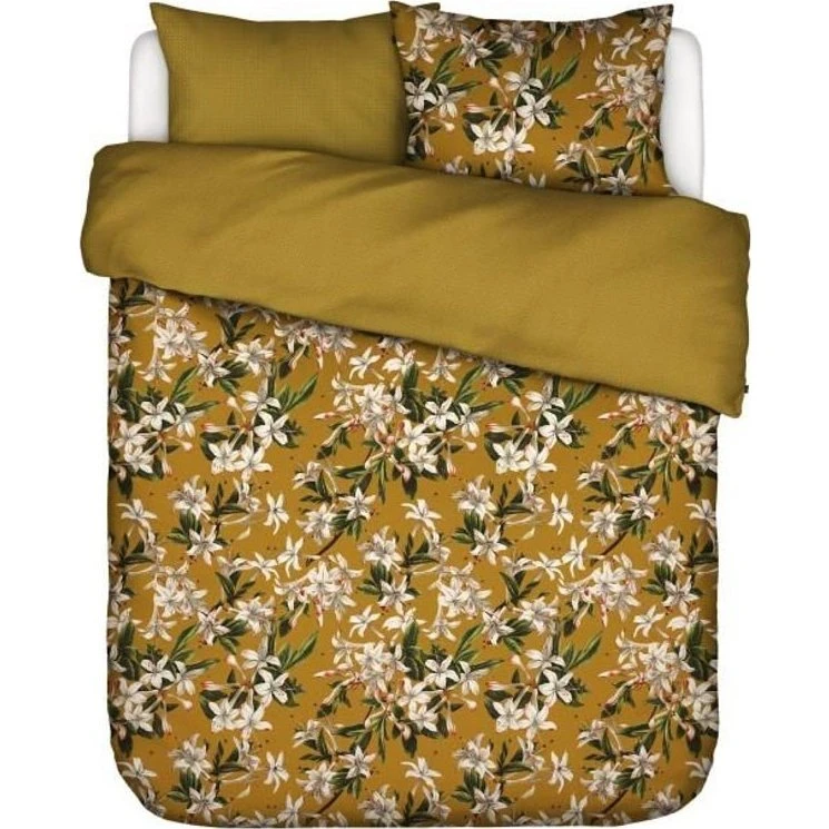 Essenza Verano Ochre dobbeltdynebetræk 200x200 - bomuldssatin
