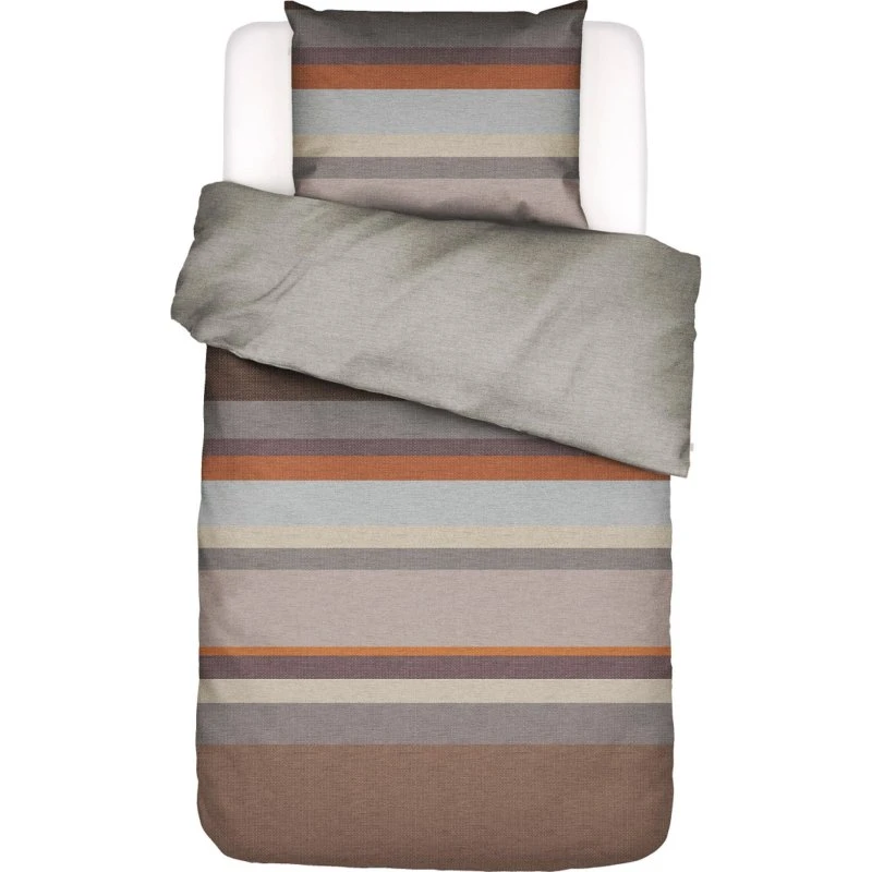 Essenza Kim Brown flonel sengesæt 140x200 cm - 100% bomuld