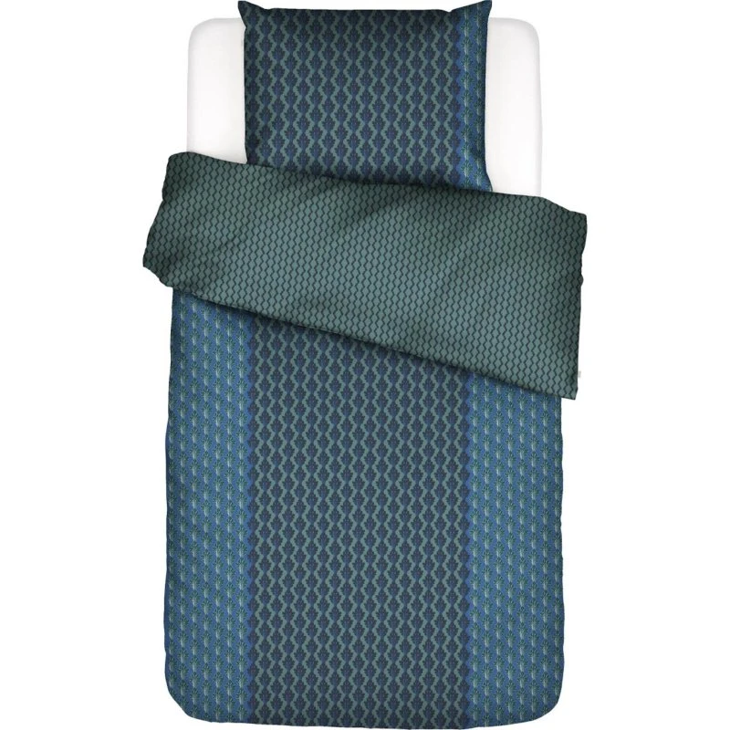 Essenza Tesse Reef Green - bomuldssatin sengesæt 140x200