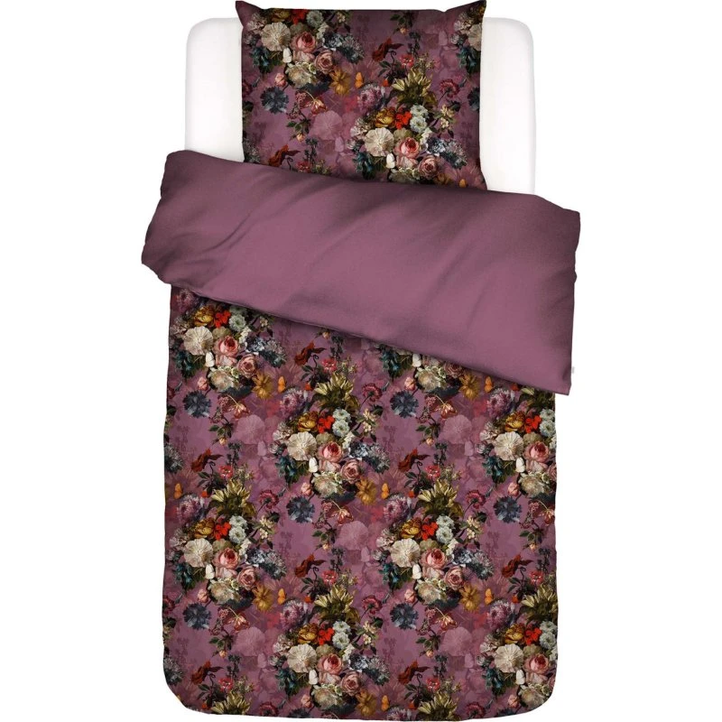 Essenza Karli Purple Tulip sengesæt 140x200 cm - bomuldssatin