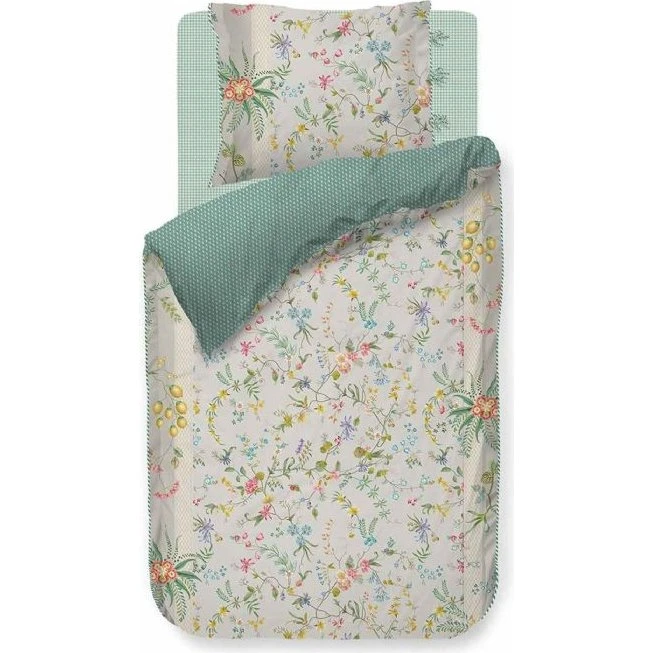 Pip Studio Petites Fleurs Khaki sengetøj 140x200