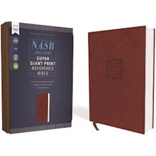 Zondervan NASB Super Giant Print Reference Bible, Leathersoft, Brun