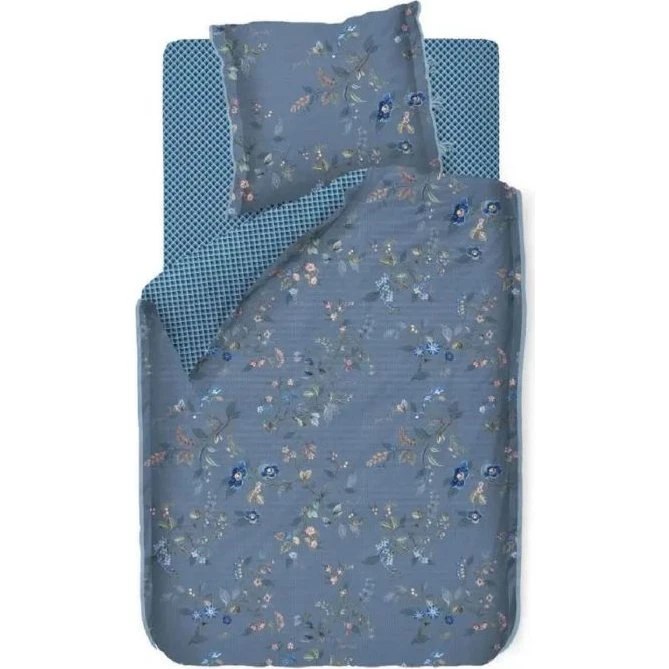 Pip Studio Kawai Flower sengetøj 140x220, blå