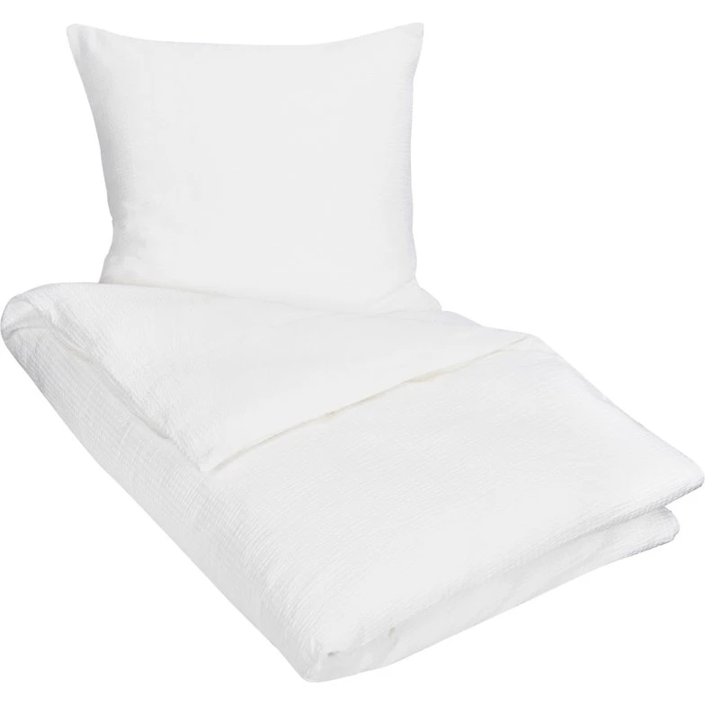 Junior sengetøj 100x140 cm Bæk og bølge - Hvid 100% bomuld