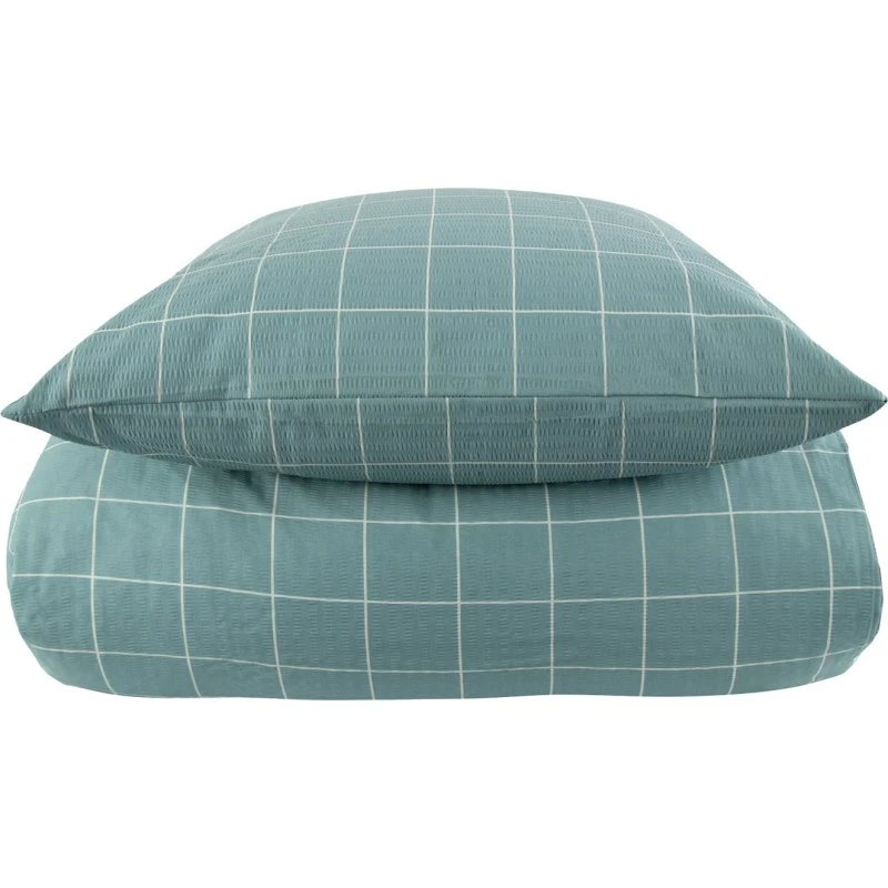 Borg Living dobbeltsengetøj 200x220 Dusty Green Check