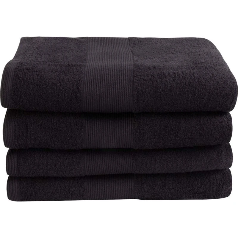 By Borg badehåndklæde 70x140 cm - Sort, 100% bomuld