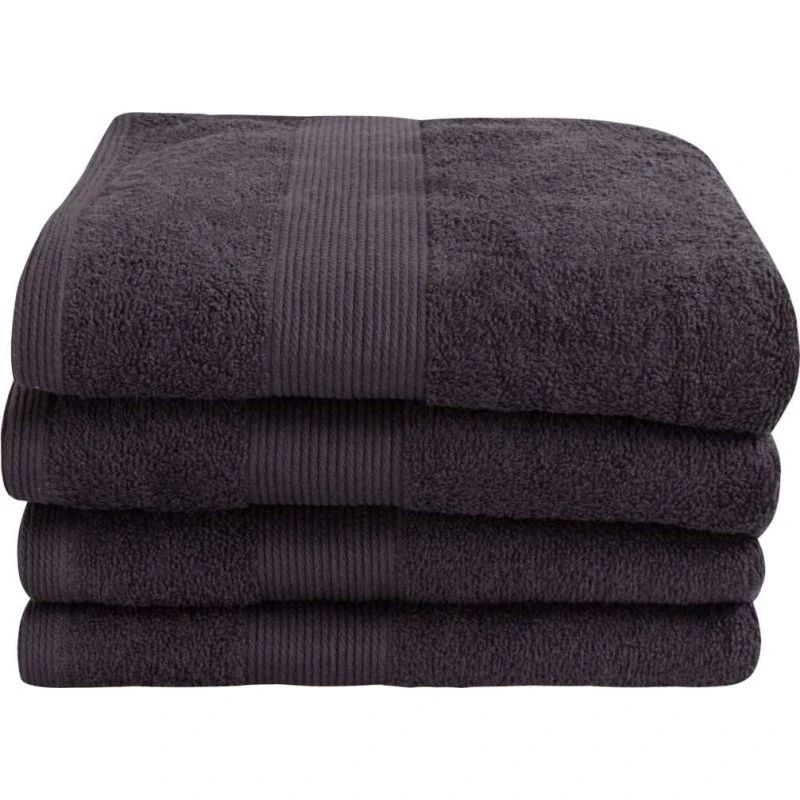 By Borg håndklæde 50x100 cm - Antracit (Valmue)