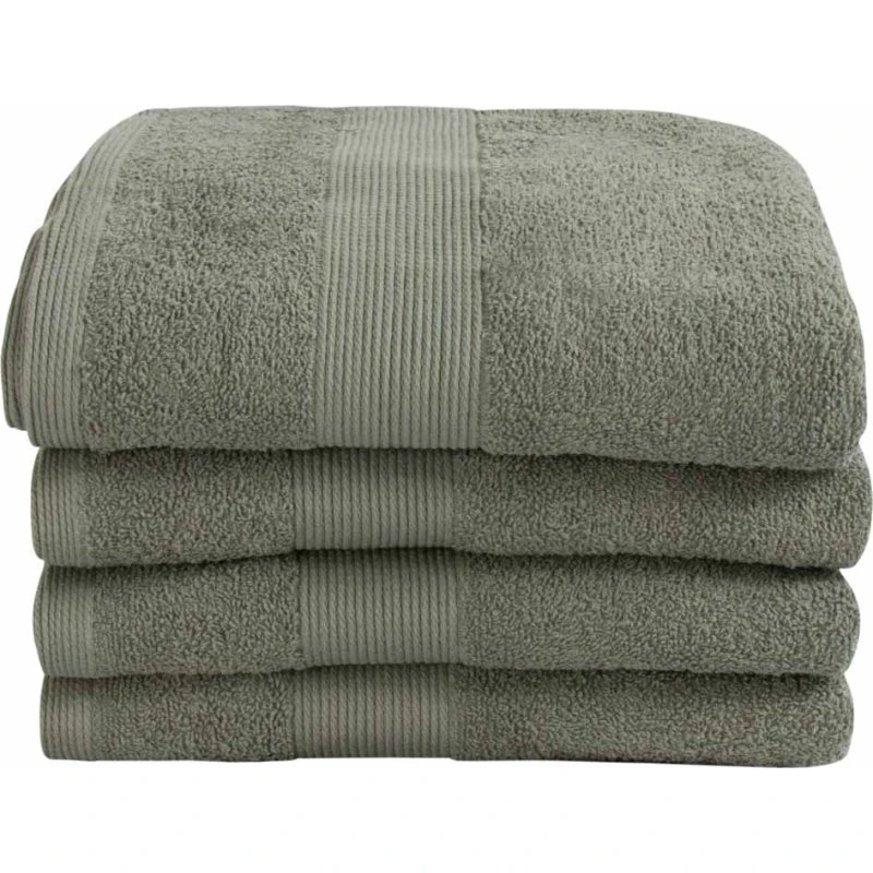 By Borg gæstehåndklæde 40x60 cm - støvet grøn, valmue