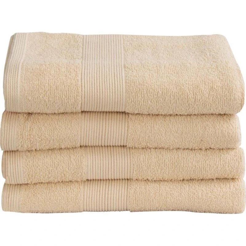 By Borg creme håndklæde 50x100 cm - 100% blødt bomuld