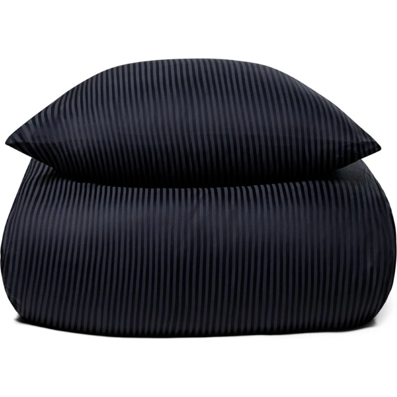 Egyptisk bomuldssatin sengesæt 140x200 - Mørkeblå
