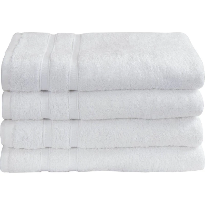 Bambus badehåndklæde 70x140 cm – 60% bambus, hvid