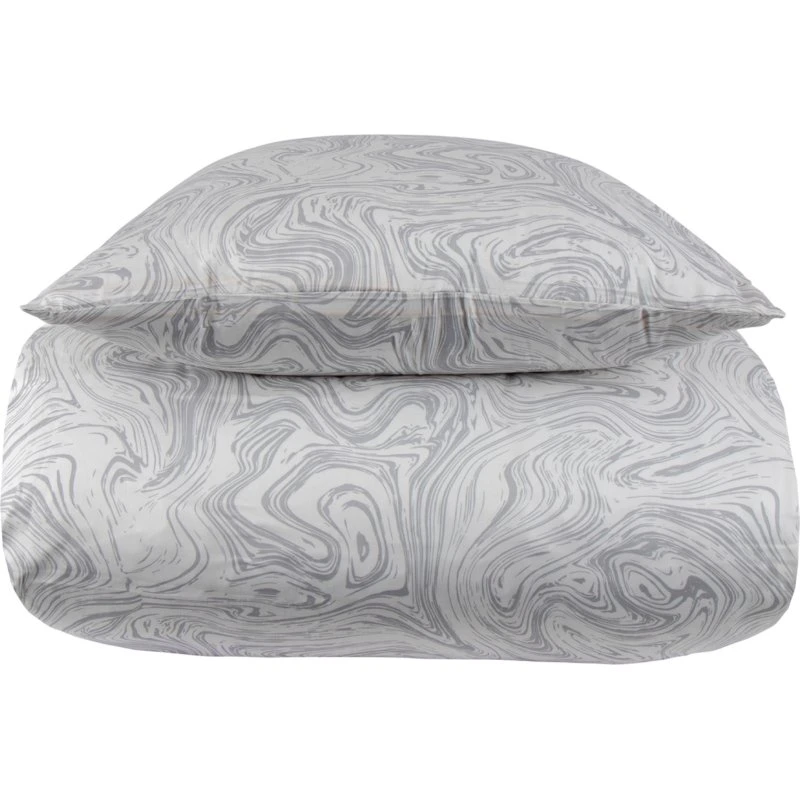 By Night sengetøj 150x210 Marble lysegrå – 100% bomuldssatin