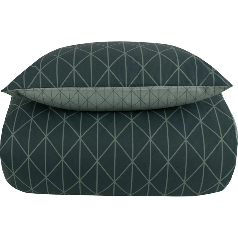 Borg Living sengetøj 150x210 cm Harlequin grøn (100% bomuld)