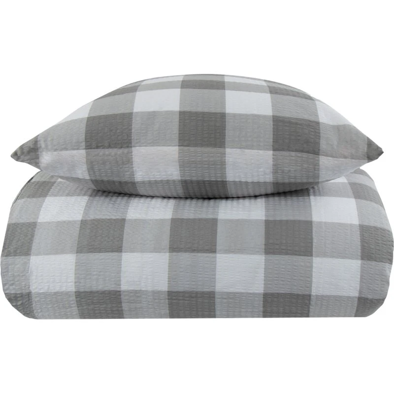 By Night Bæk & Bølge dobbeltsæt 200x200 cm - gråt tern