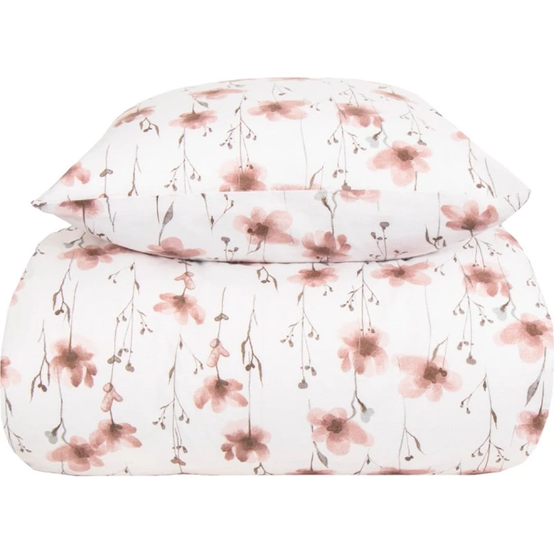 By Night flonel sengetøj 140x200 - Rose blomster