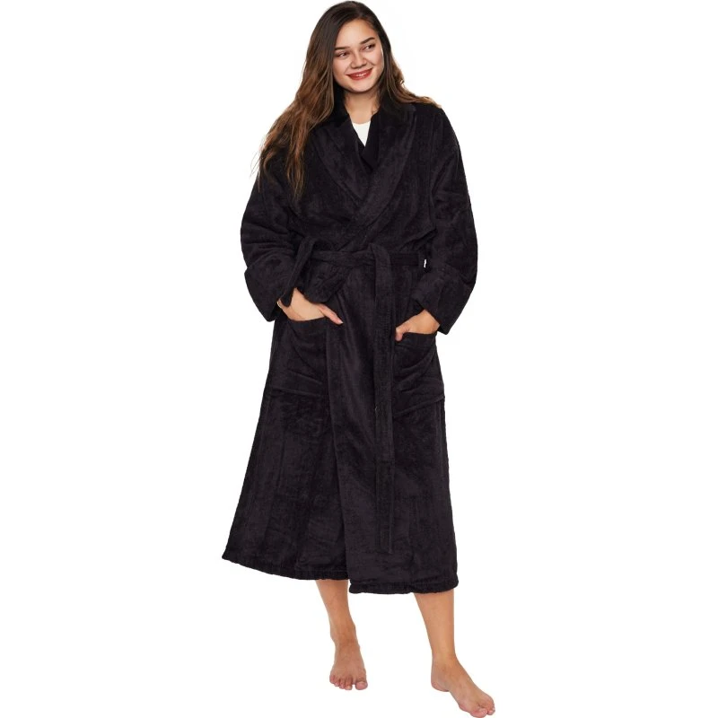 Nordstrand Home Morgenkåbe L/XL – 100% bomuld, sort