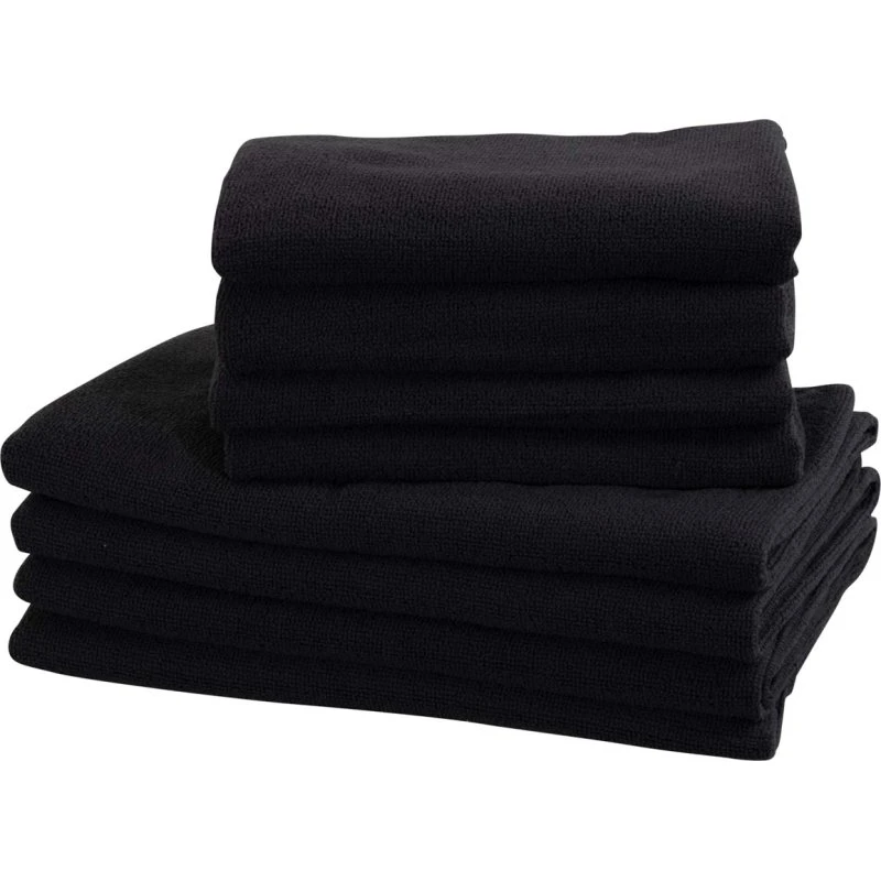 Microfiber håndklæder 8 stk - Mørkegrå (4x70x140, 4x50x100)