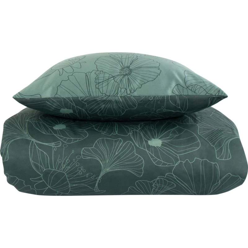 By Night King Size sengetøj 240x220 cm - Big Flower grøn