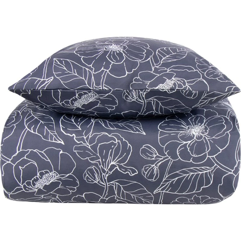 Borg Living dobbelt sengetøj 200x220 blå blomst